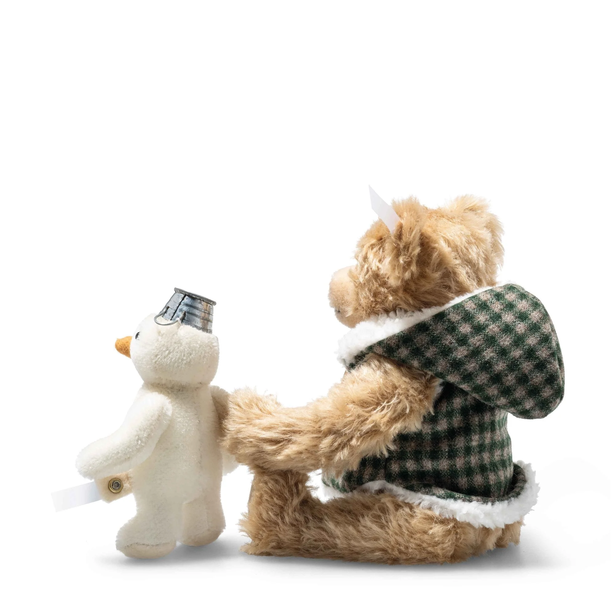 Teddy Bear With Snowman (23cm, Beige) - Image 2