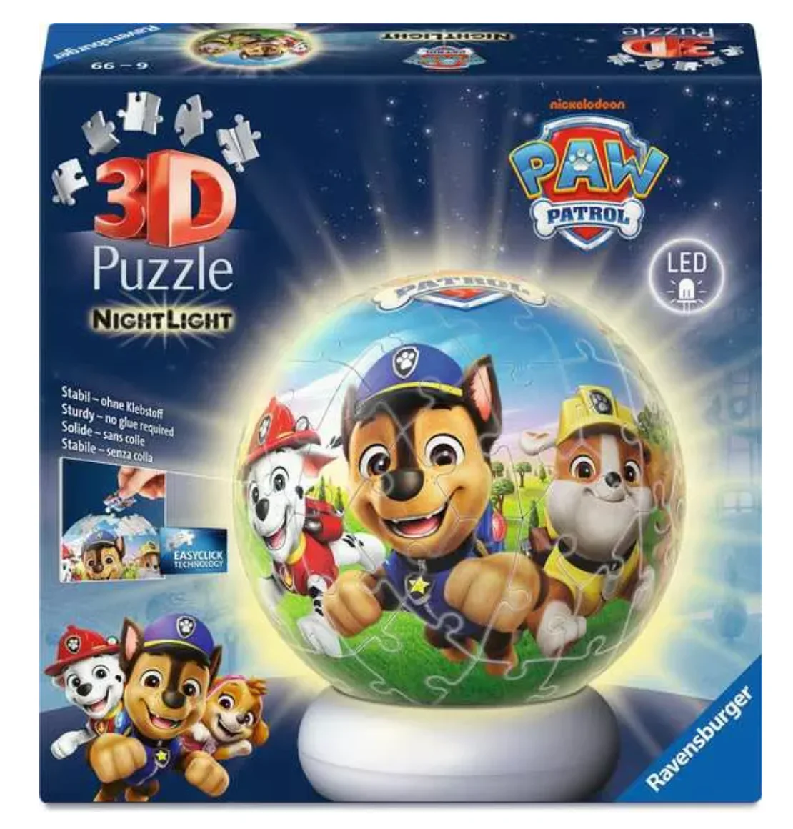 3D Puzzle Ball Bluey Night Light - 72 Pieces