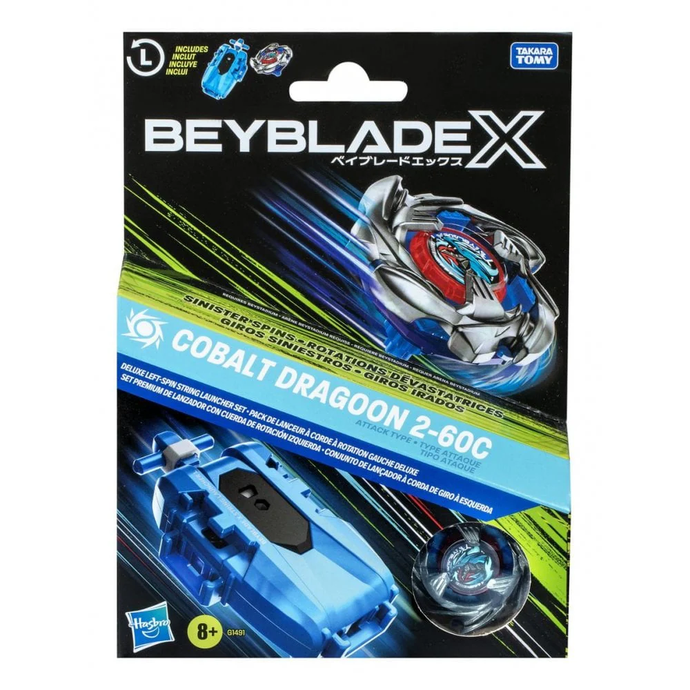 Beyblade X Cobalt Dragoon 2-60C Launcher Set