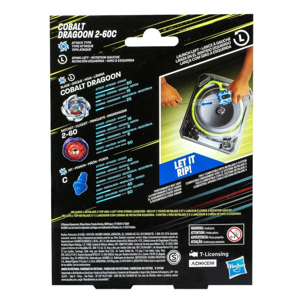 Beyblade X Cobalt Dragoon 2-60C Launcher Set - Image 2