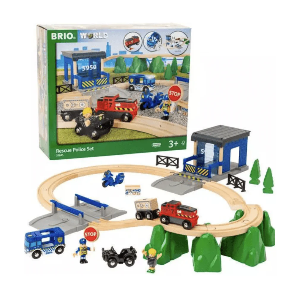 BRIO World Railway Set Rescue Police