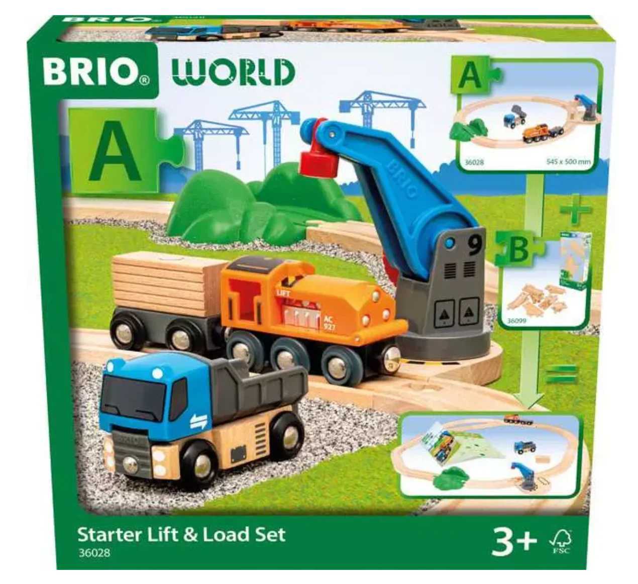 BRIO World Railway Set Starter Lift & Load Set