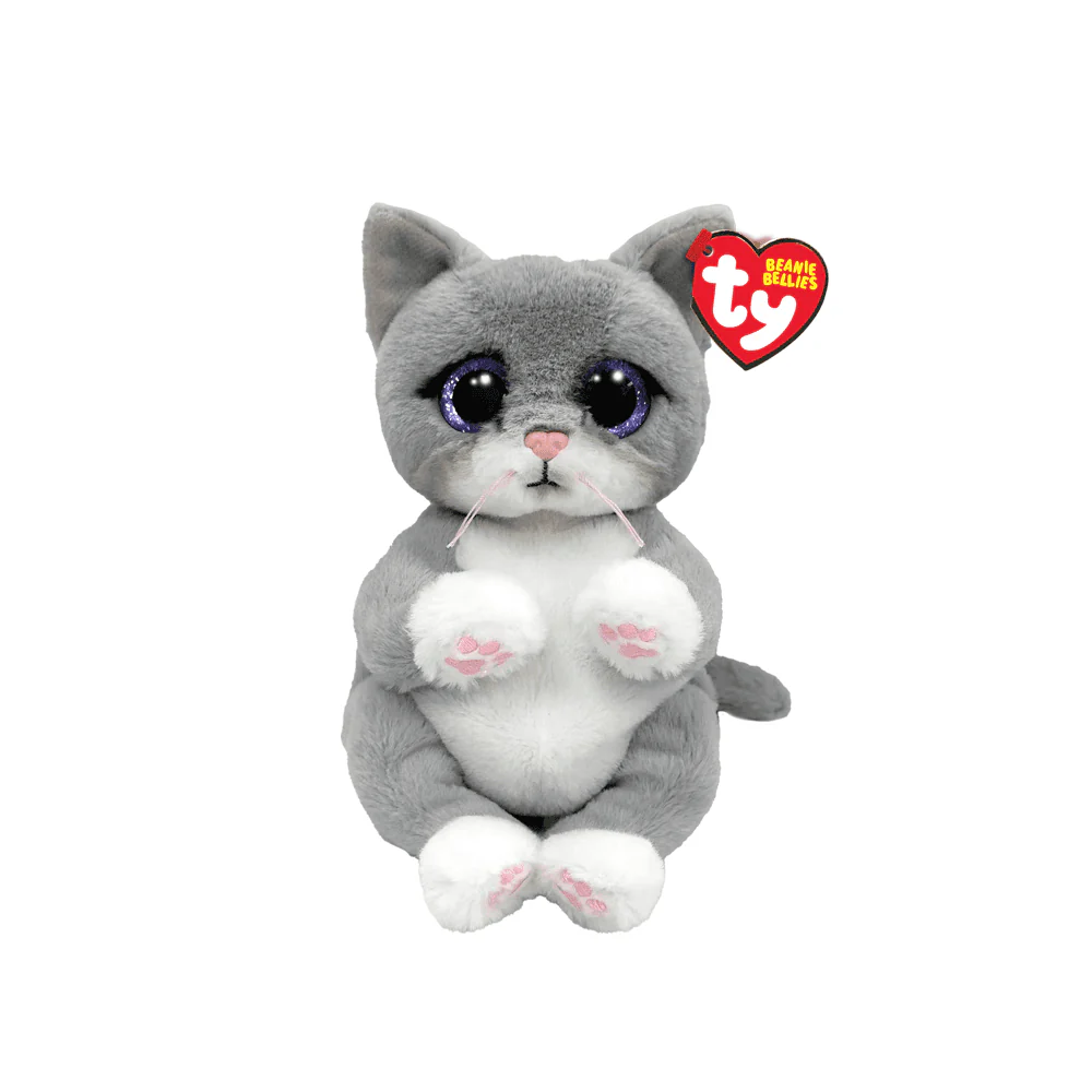Ty Beanie Bellies - Morgan Grey Cat (Medium)