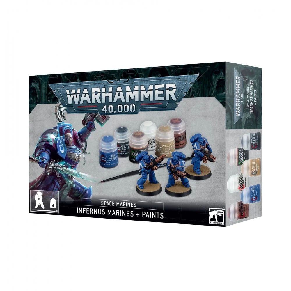 Infernus Space Marines + Paints Set Eng