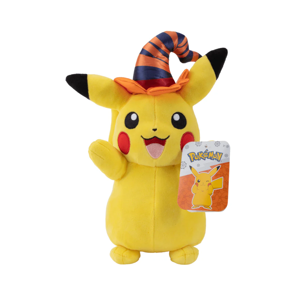 Pokemon 8" Seasonal Plush Pikachu With Witch Hat