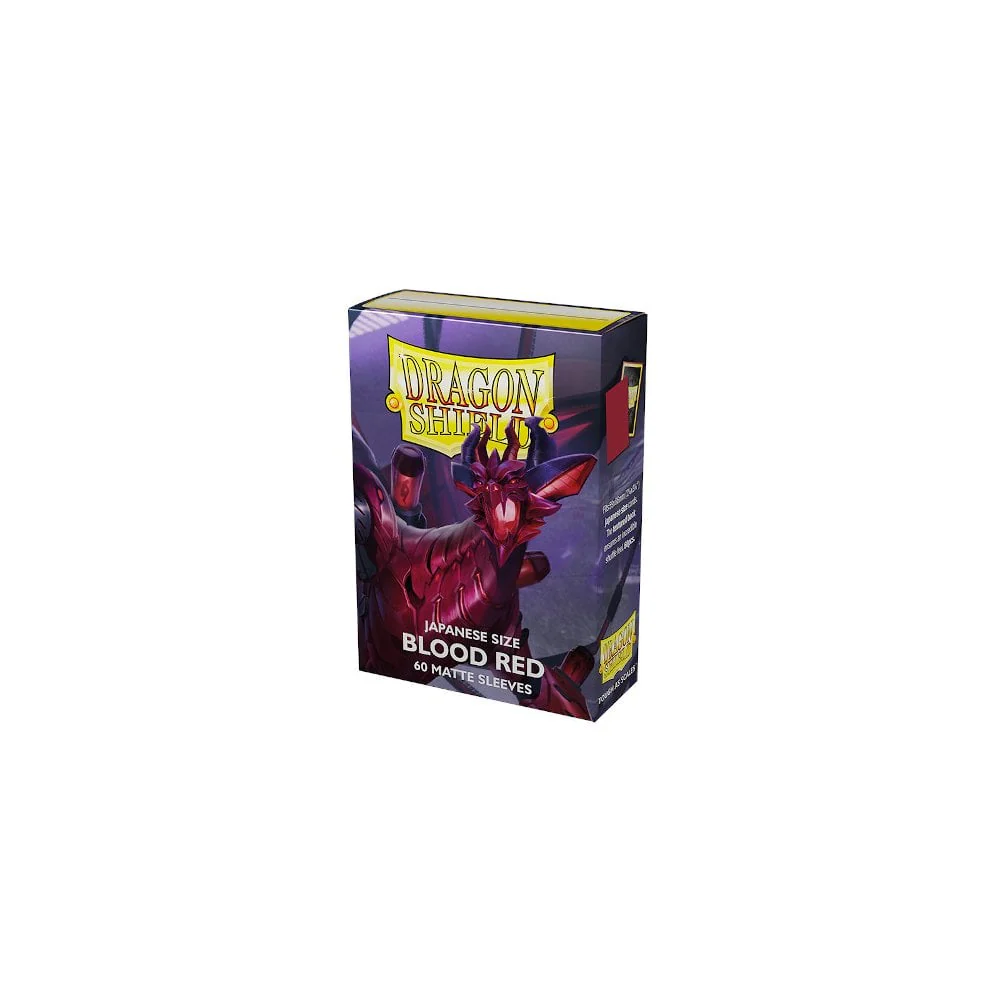 Dragon Shield - Dual Matte Japanese Size Sleeves - Blood Red (60)