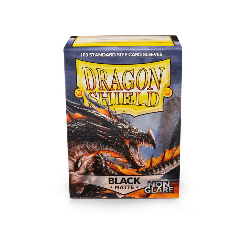 Dragon Shield Standard Matte Non-Glare Black Sleeves (100)
