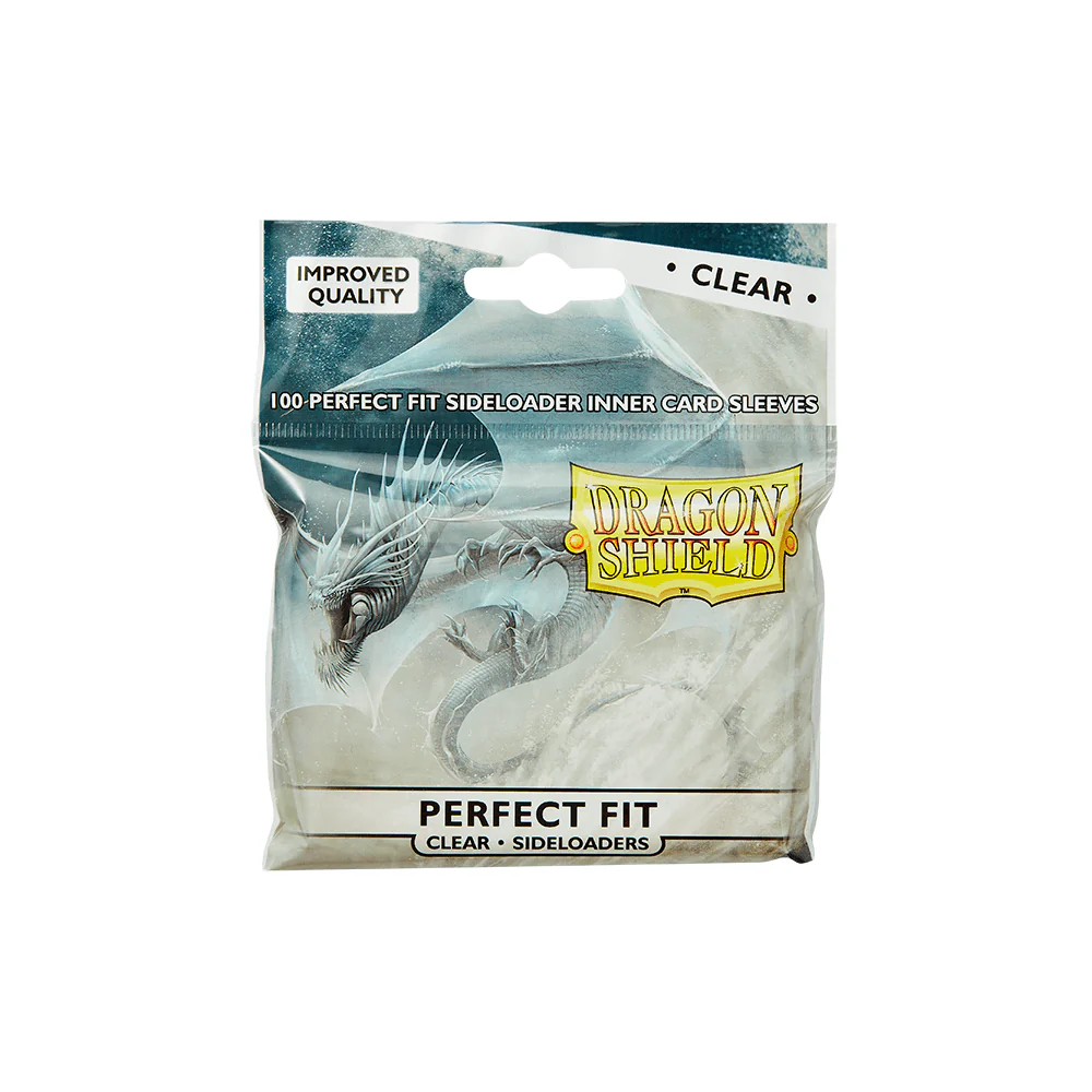 Dragon Shield Standard Perfect Fit Sideloading Sleeves - Clear/Clear (100 Sleeves)