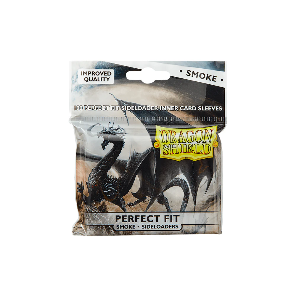 Dragon Shield Standard Perfect Fit Sideloading Sleeves - Clear/Smoke (100 Sleeves)