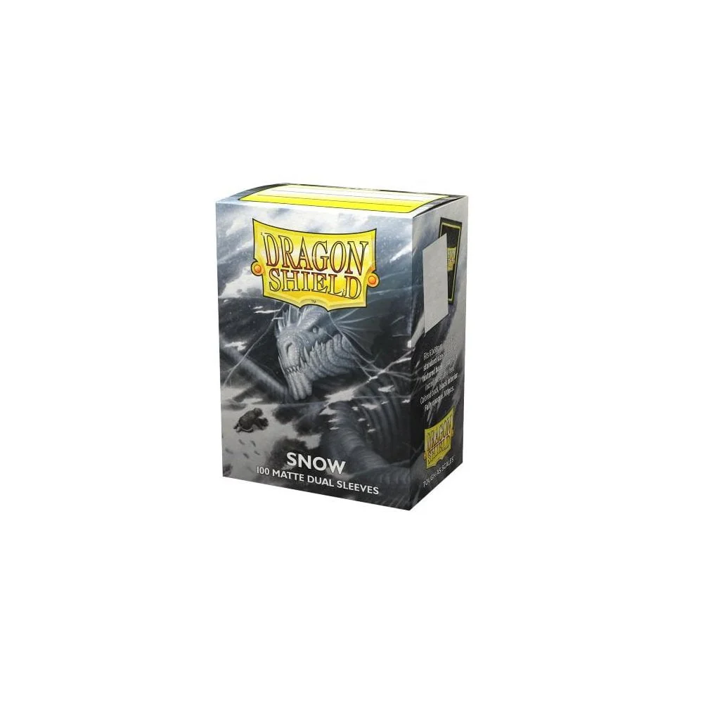 Dragon Shield - Dual Matte Standard Size Sleeves (100) - Snow