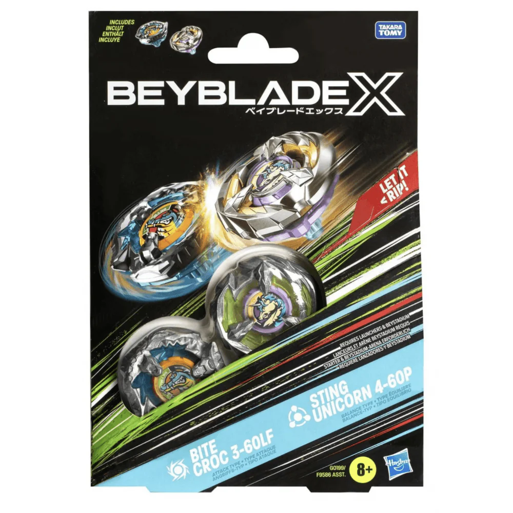 Beyblade X Dual Pack (Bite Croc & Sting Unicorn)