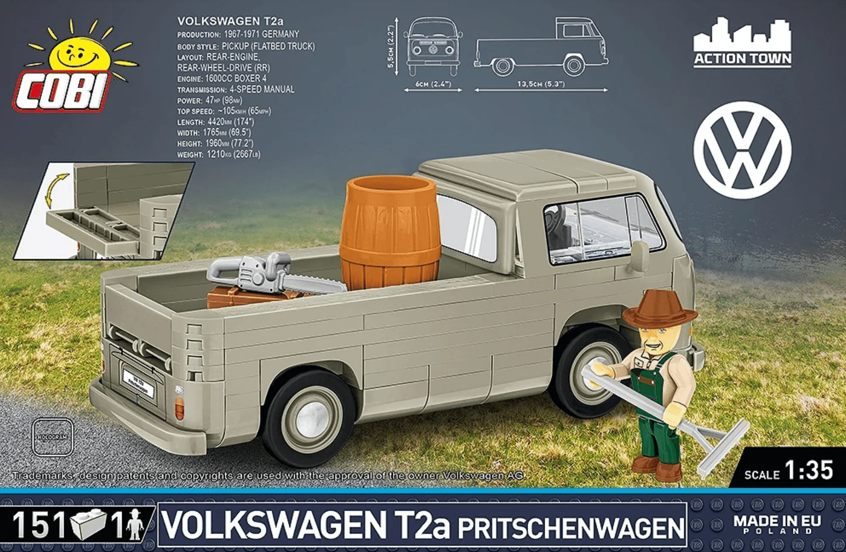 Cobi Volkswagen T2a Pritschenwagen - Image 2