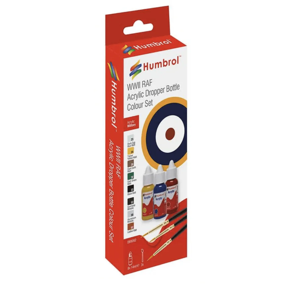 Acrylic Paint & Brush RAF WWII Colours