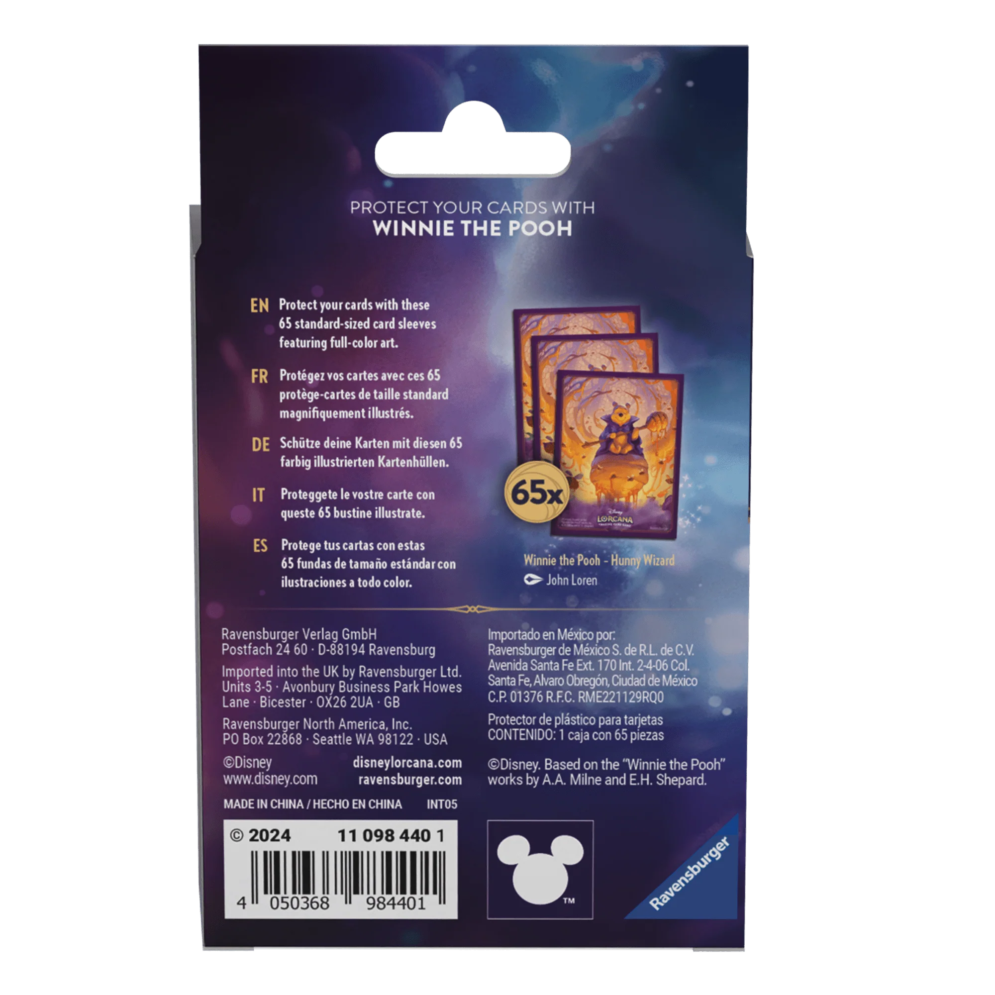 Disney Lorcana Azurite Card Sleeves - Pooh - Image 2