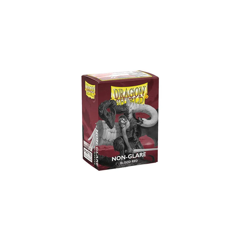 Dragon Shield - Matte Non-Glare Standard Size Sleeves 100pk - Blood Red.