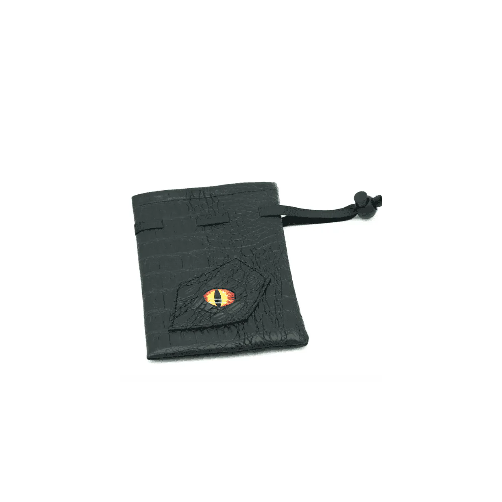 Black Leatherette Reptilian Eye Dice Bag
