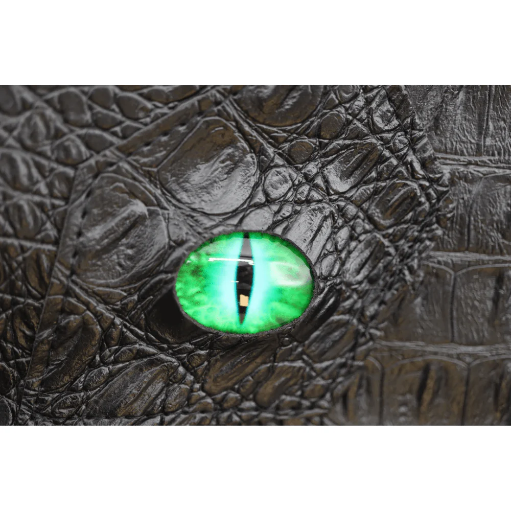 Black Leatherette Jade Dragon Eye Dice Bag - Image 2