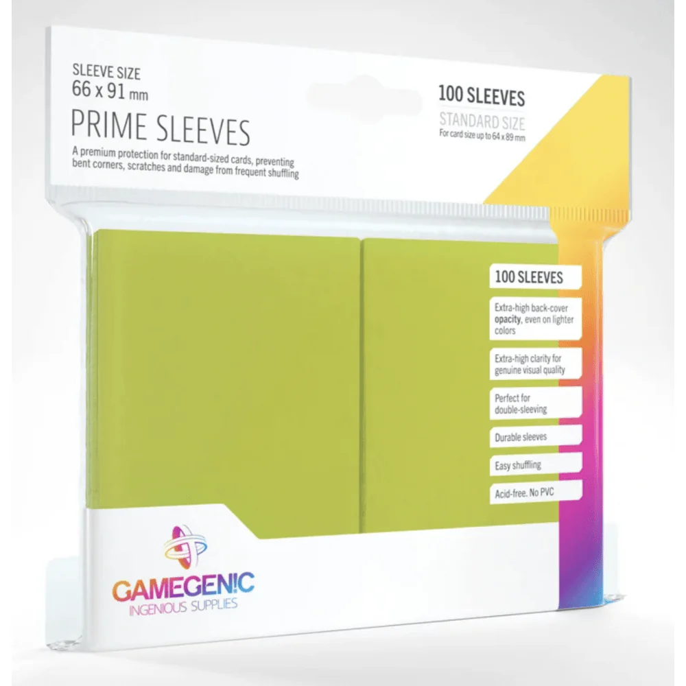 Gamegenic Prime Sleeves Lime (100 ct.)