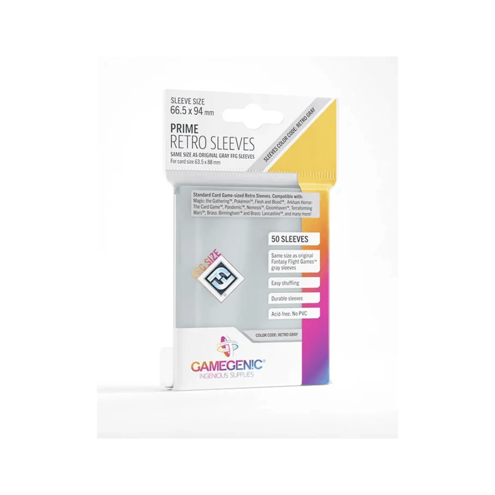 Gamegenic Prime Retro Card Sleeves: Clear (50ct)