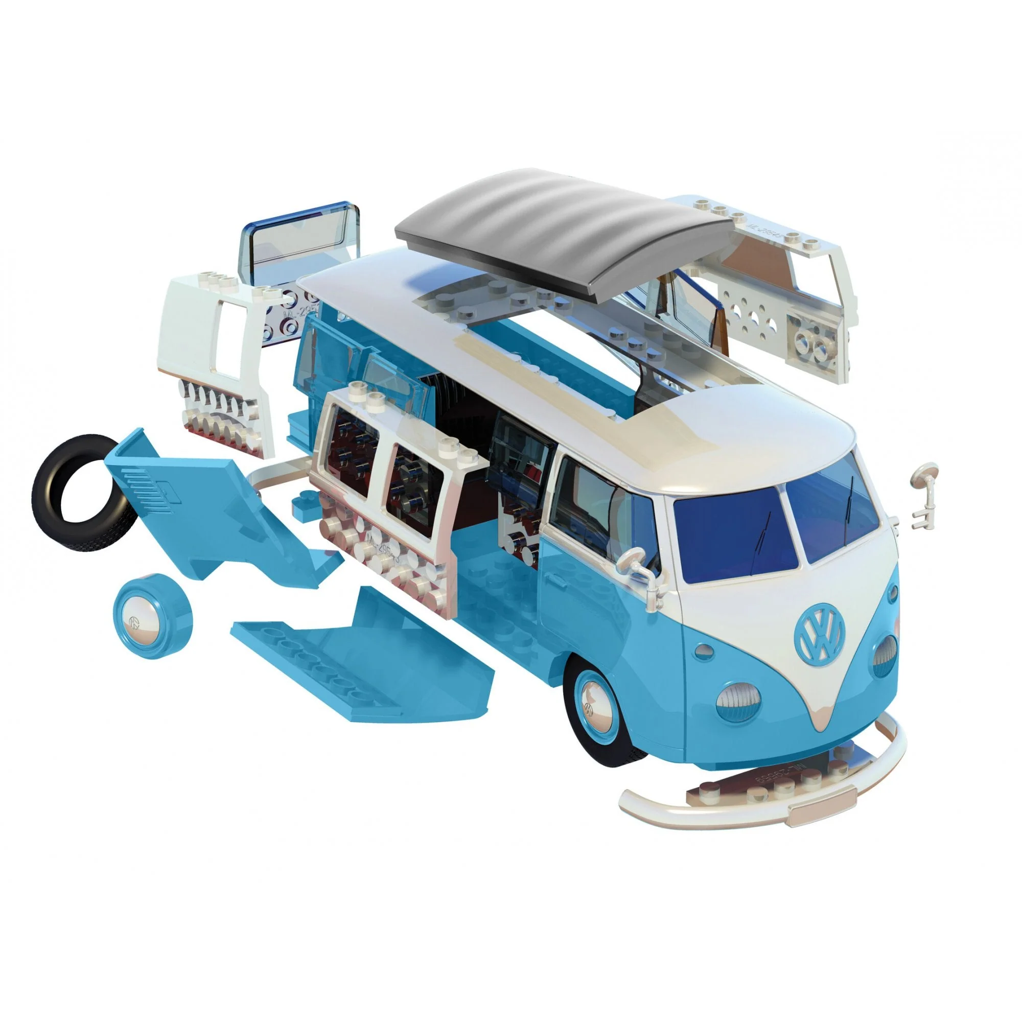 Quickbuild Vw Camper Van Blue - Image 3