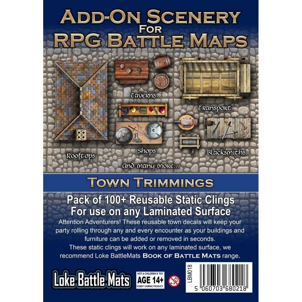 Battle Mats: Town Trimming Add-On Scenery Pack