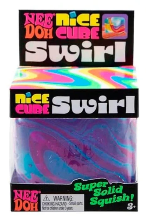 NeeDoh Nice Cube Swirl Squishy Fidget Toy - Image 2