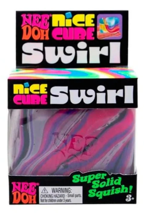 NeeDoh Nice Cube Swirl Squishy Fidget Toy - Image 3