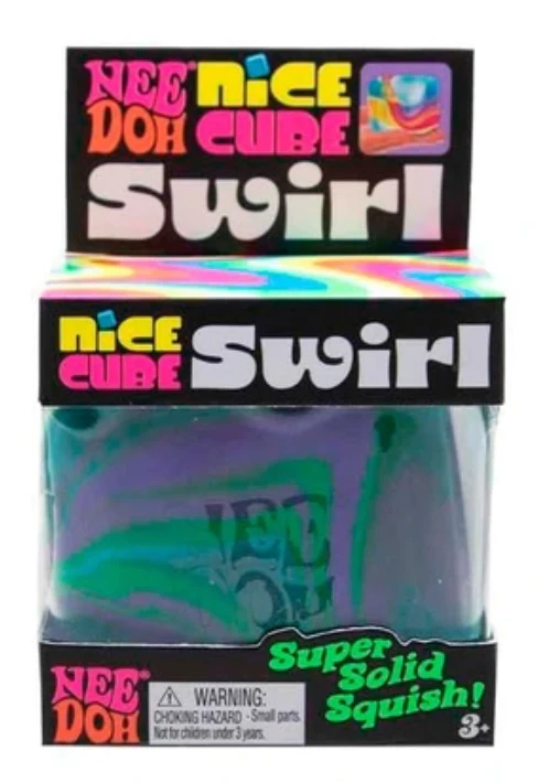 NeeDoh Nice Cube Swirl Squishy Fidget Toy - Image 4