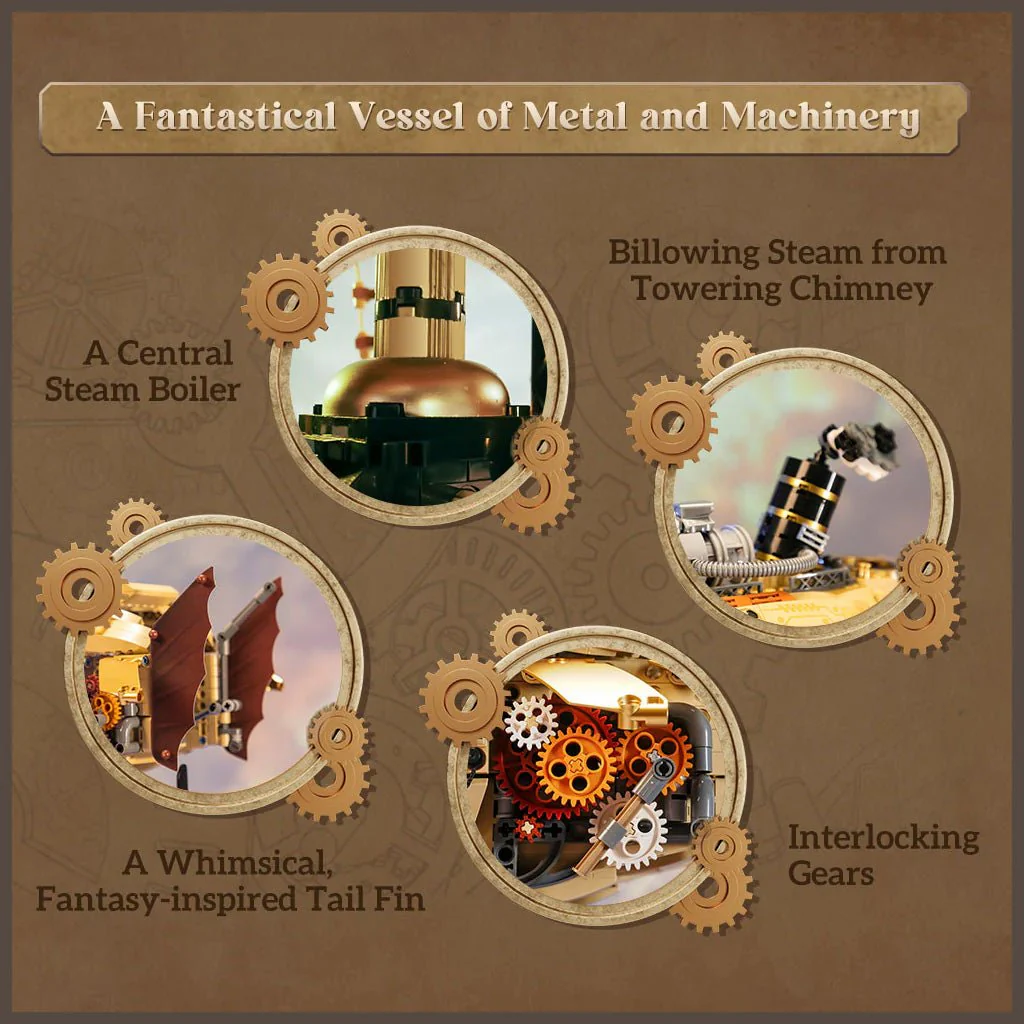 Steampunk Airship - 1949 pcs - Image 10