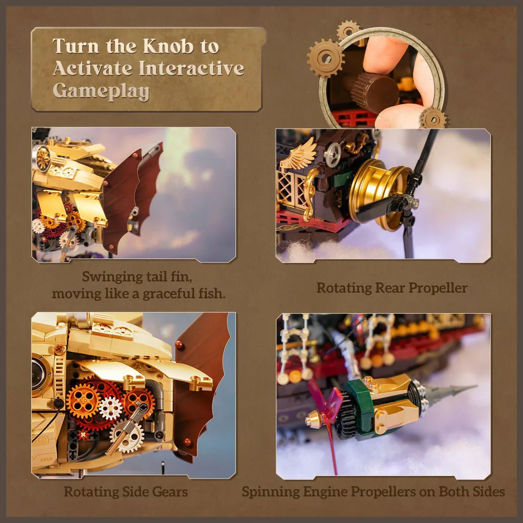 Steampunk Airship - 1949 pcs - Image 12