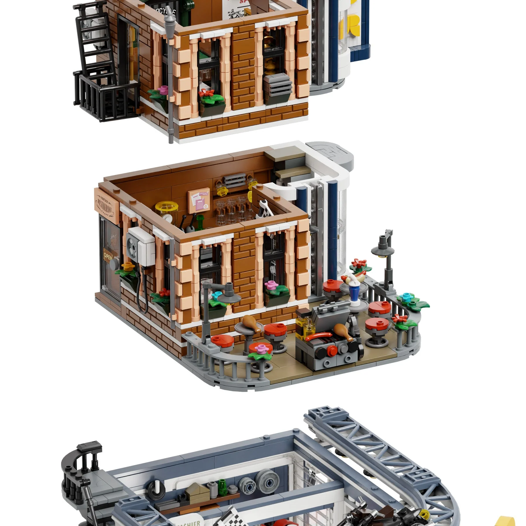 Motorcycle Restaurant Building - 2989 pcs - Image 6