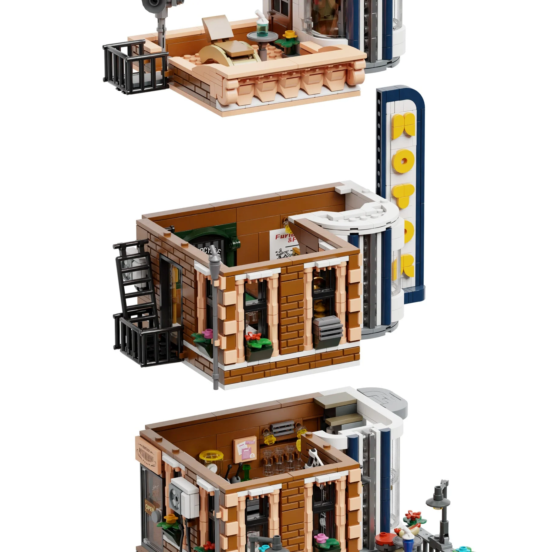 Motorcycle Restaurant Building - 2989 pcs - Image 7