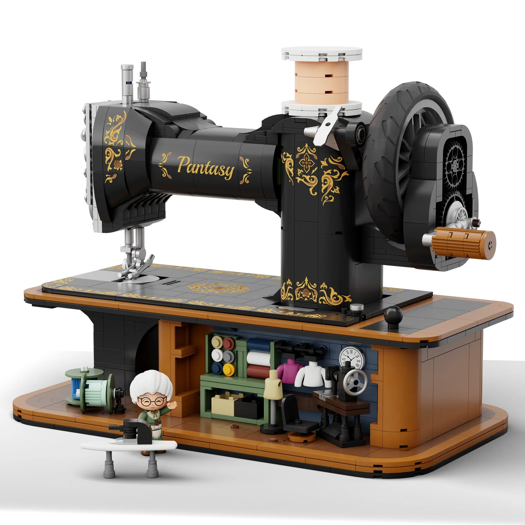 Antique Hand Crank Sewing Machine - 1360 pcs - Image 4