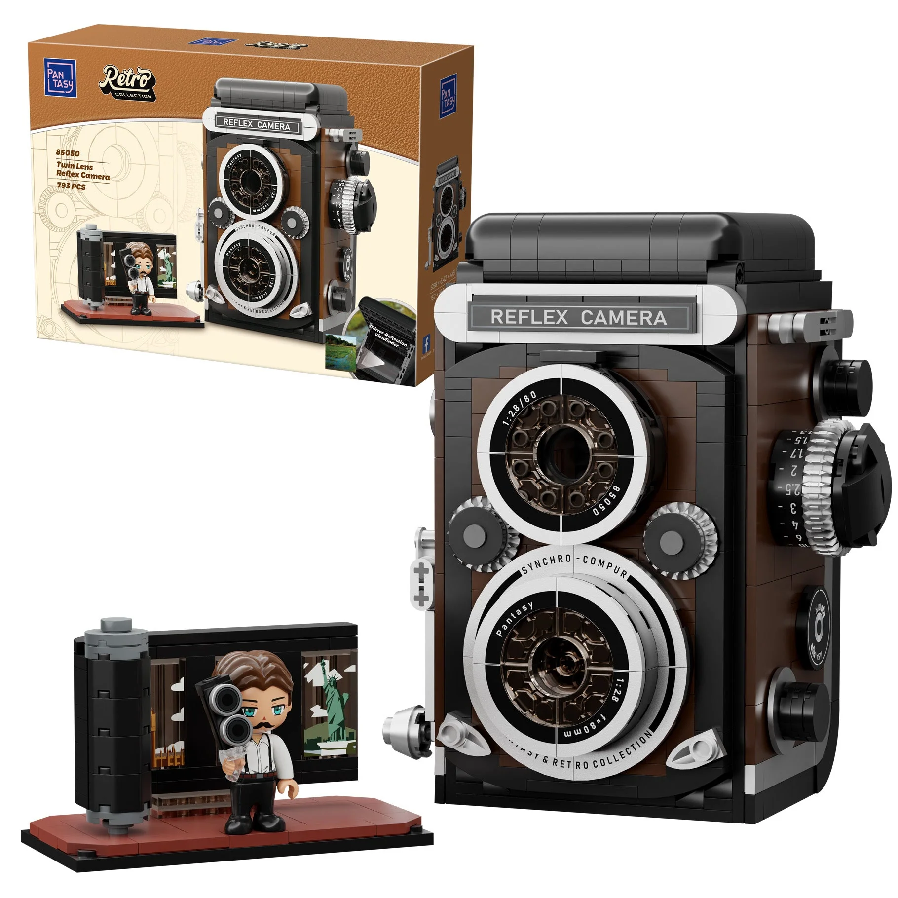Retro Twin Lens Reflex Camera - 793 pcs - Image 2