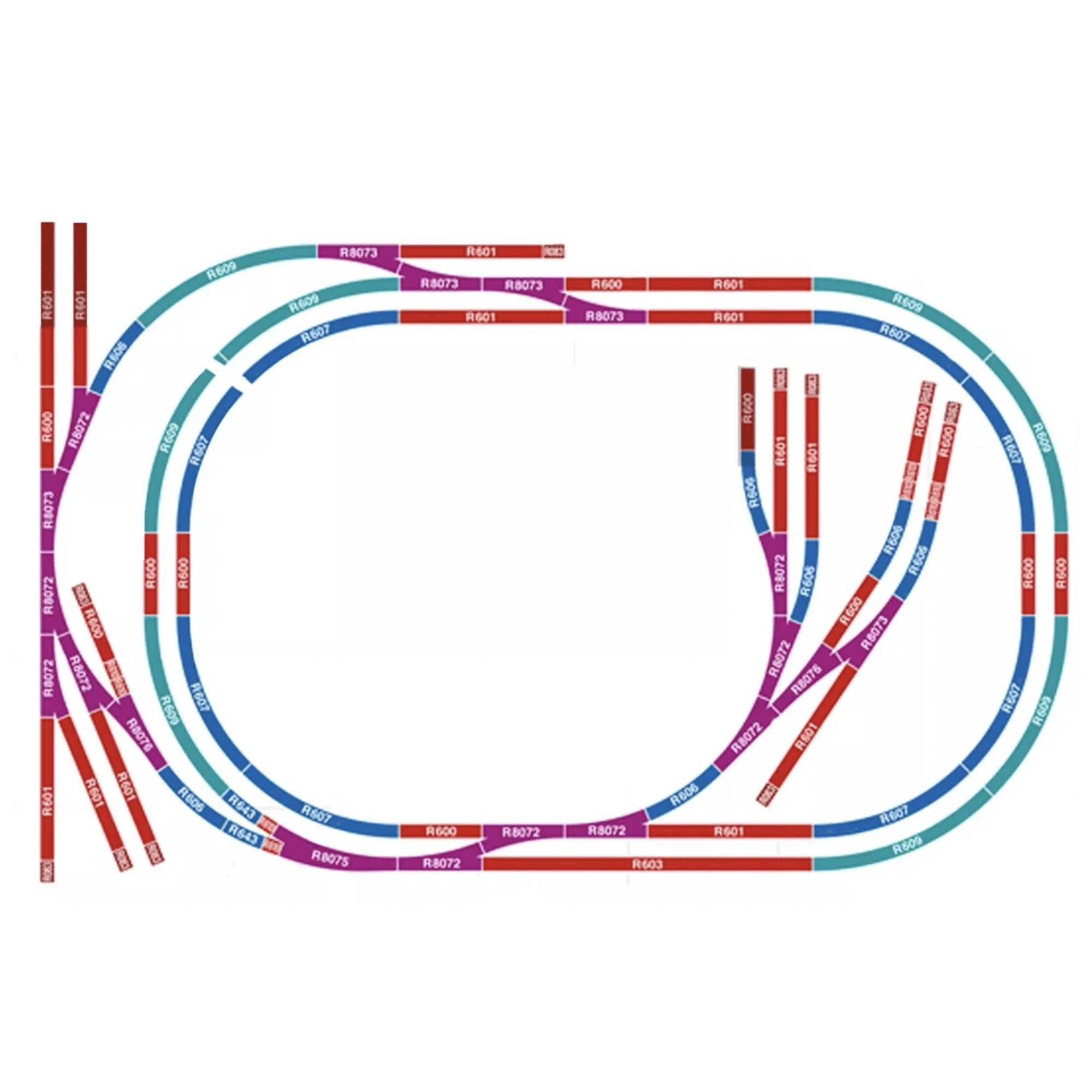 Hornby R7276 Layouts Made Easy - Medium Sized Oval Layout Complete Track Pack