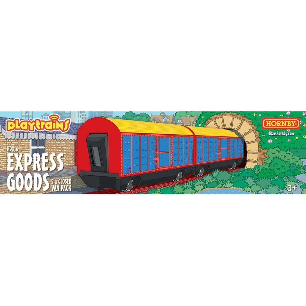 Playtrains - Express Goods 2 x Closed Wagon Pack