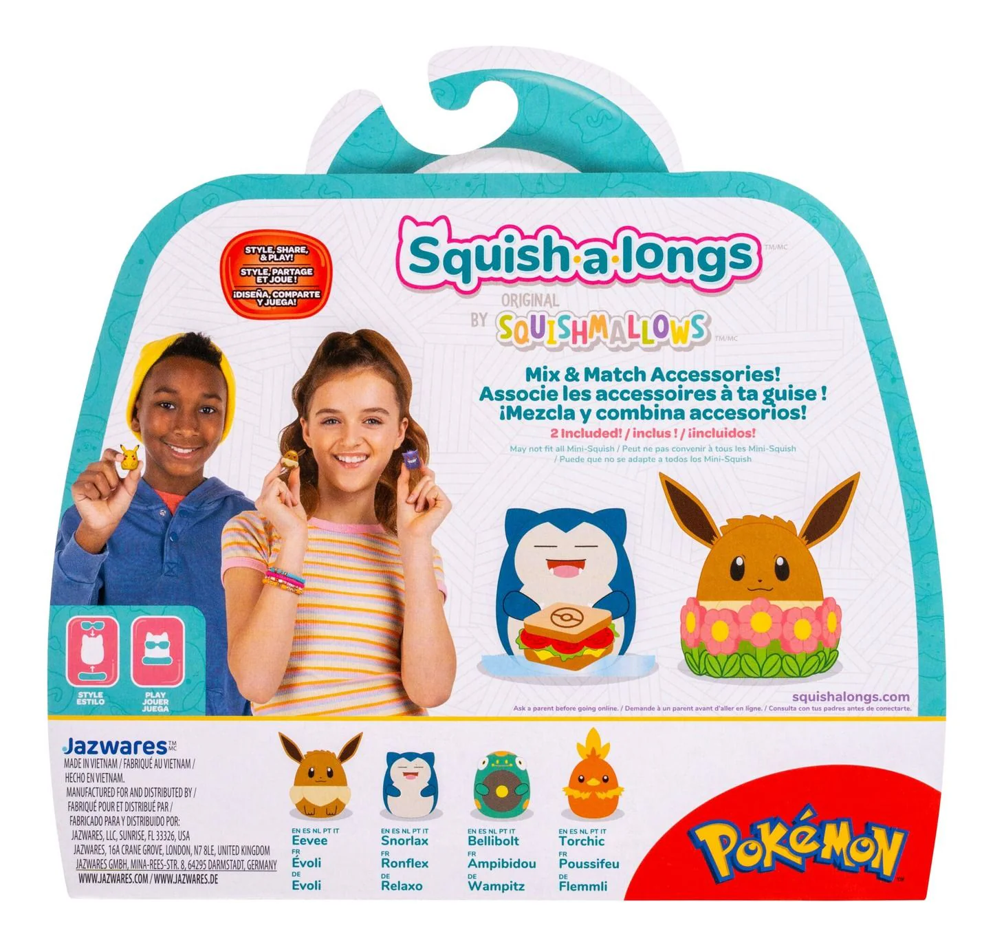 Squishalongs - Pokemon 4 Pack (Style 1) W1 - Image 2