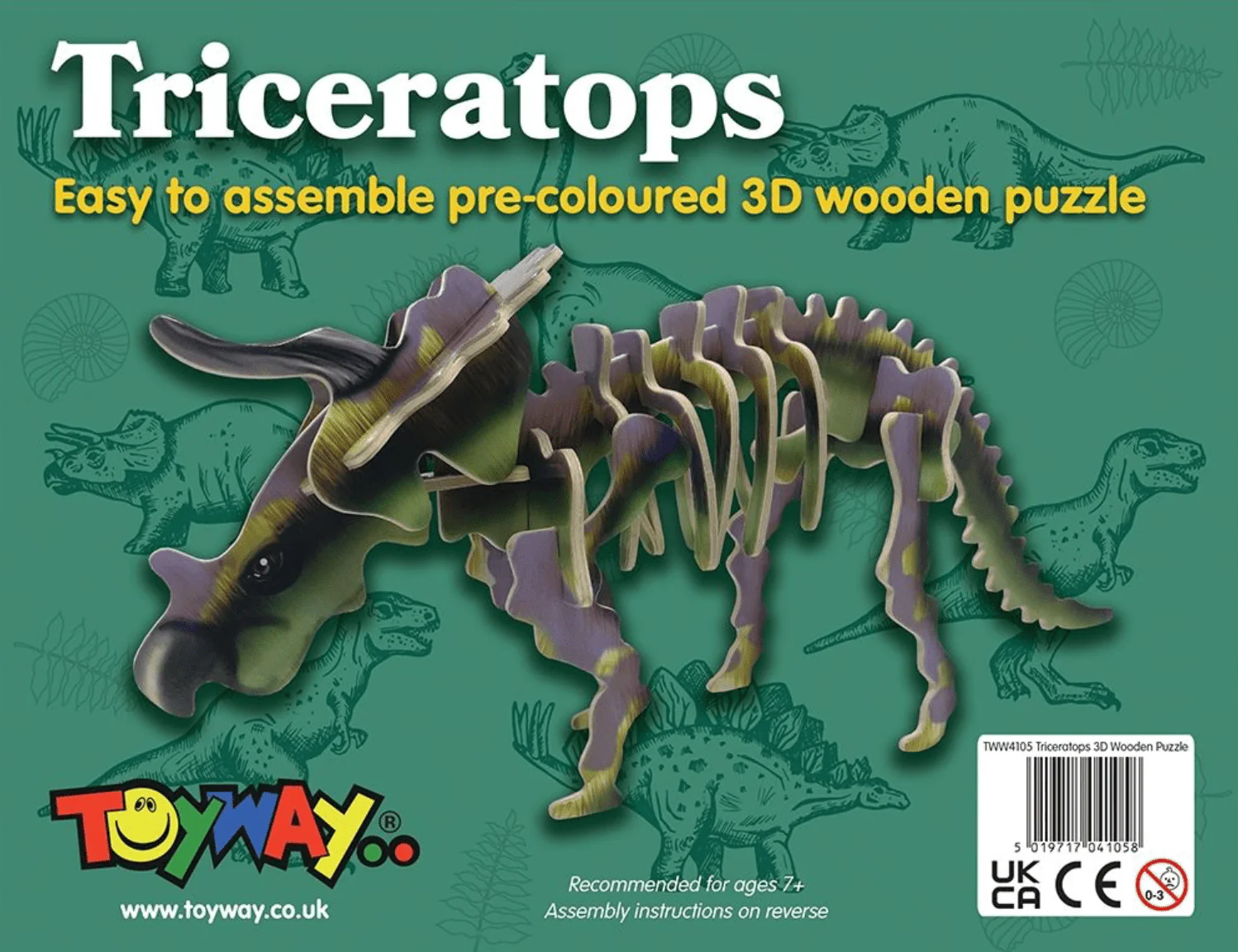 Triceratops 3D Wooden Puzzle