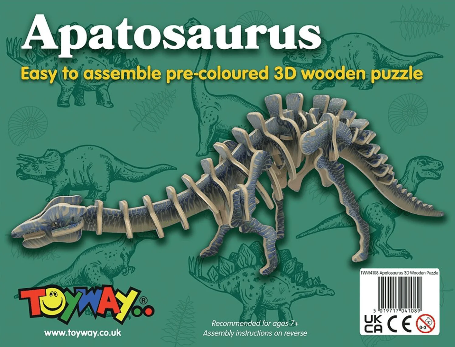 Apatosaurus 3D Wooden Puzzle