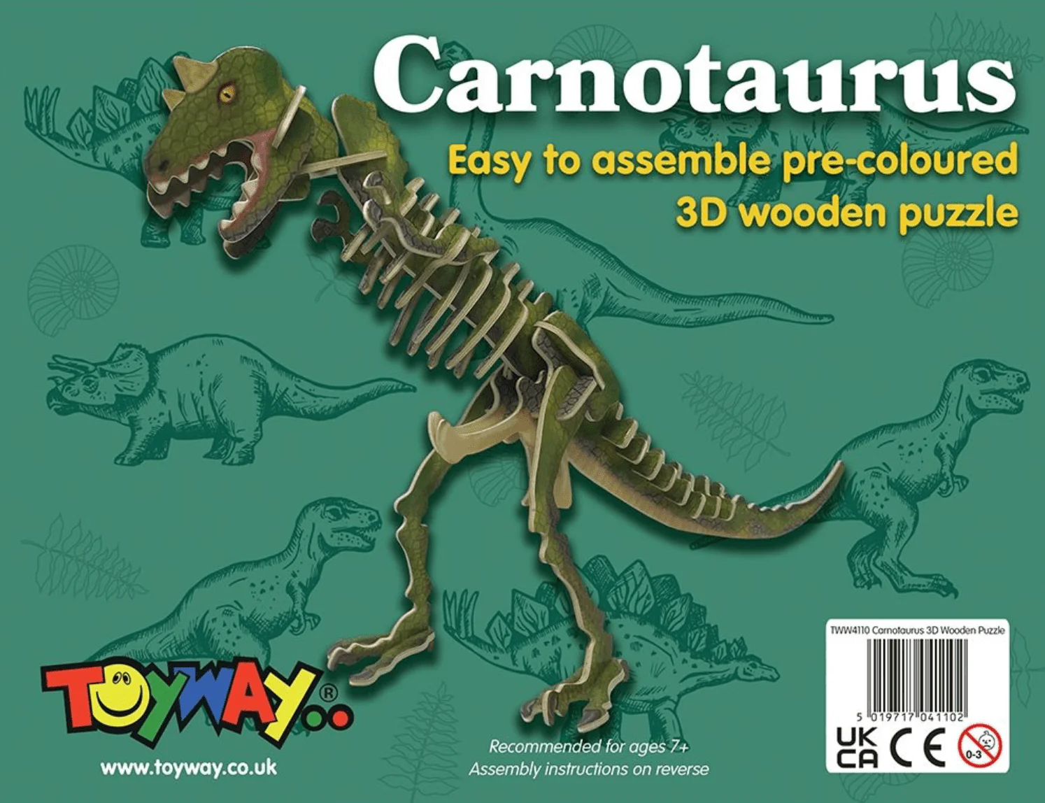 Carnotaurus 3D Wooden Puzzle