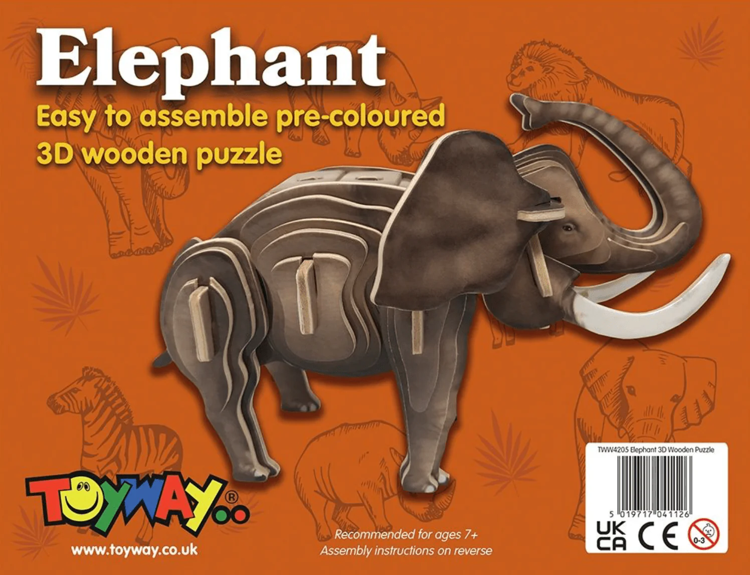 Elephant 3D Wooden Puzzle
