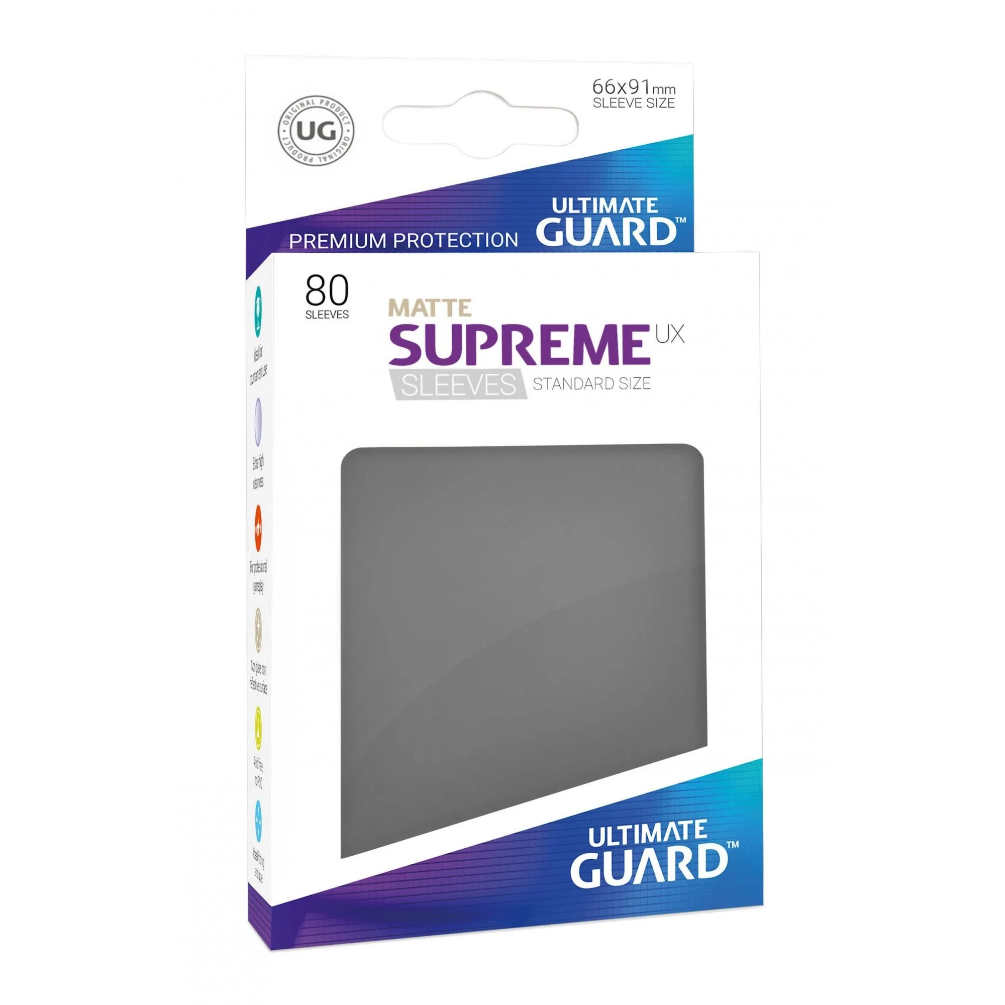 UG Dark Grey Matte Standard Supreme UX Sleeves (80)