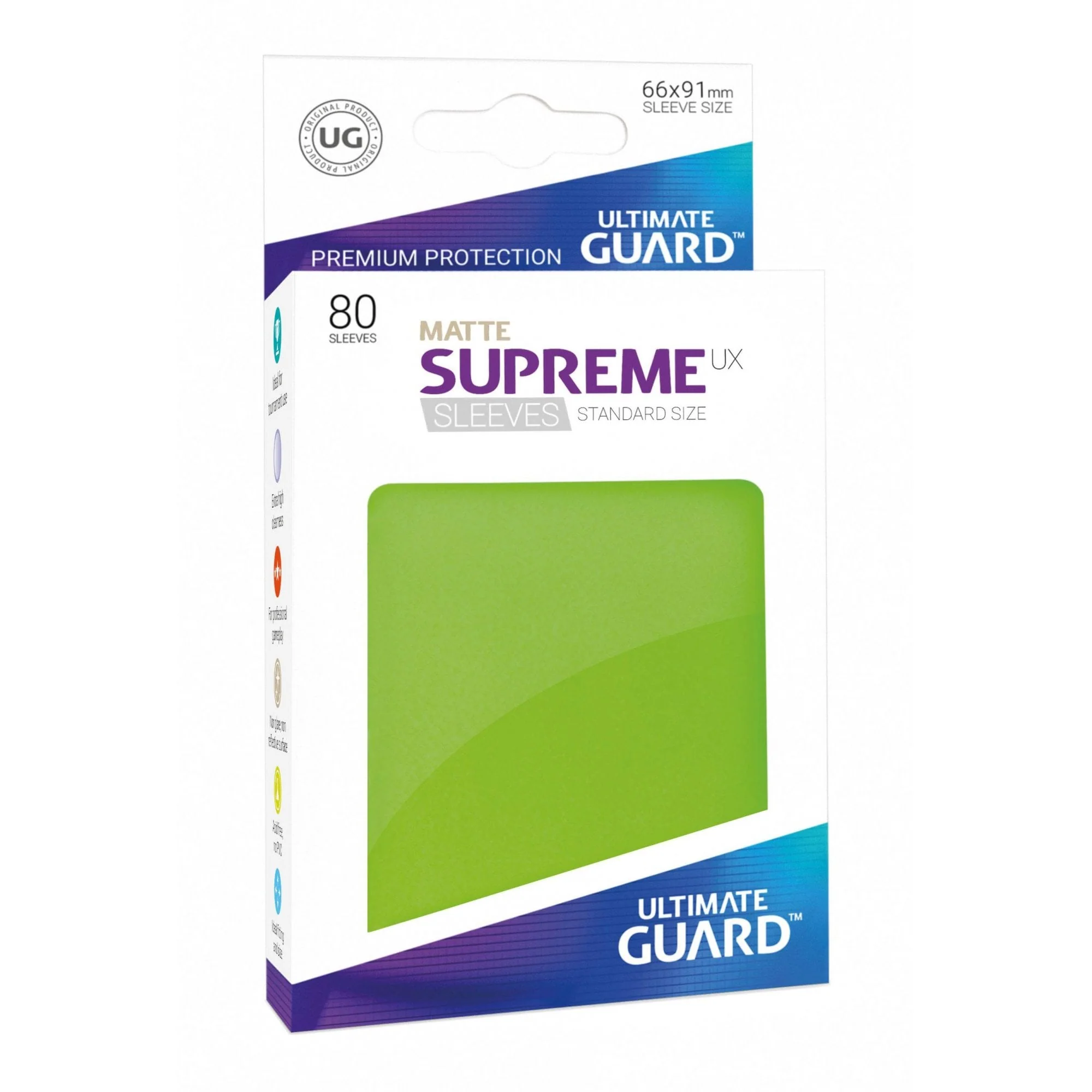 UG Light Green Matte Standard Supreme UX Sleeves (80)
