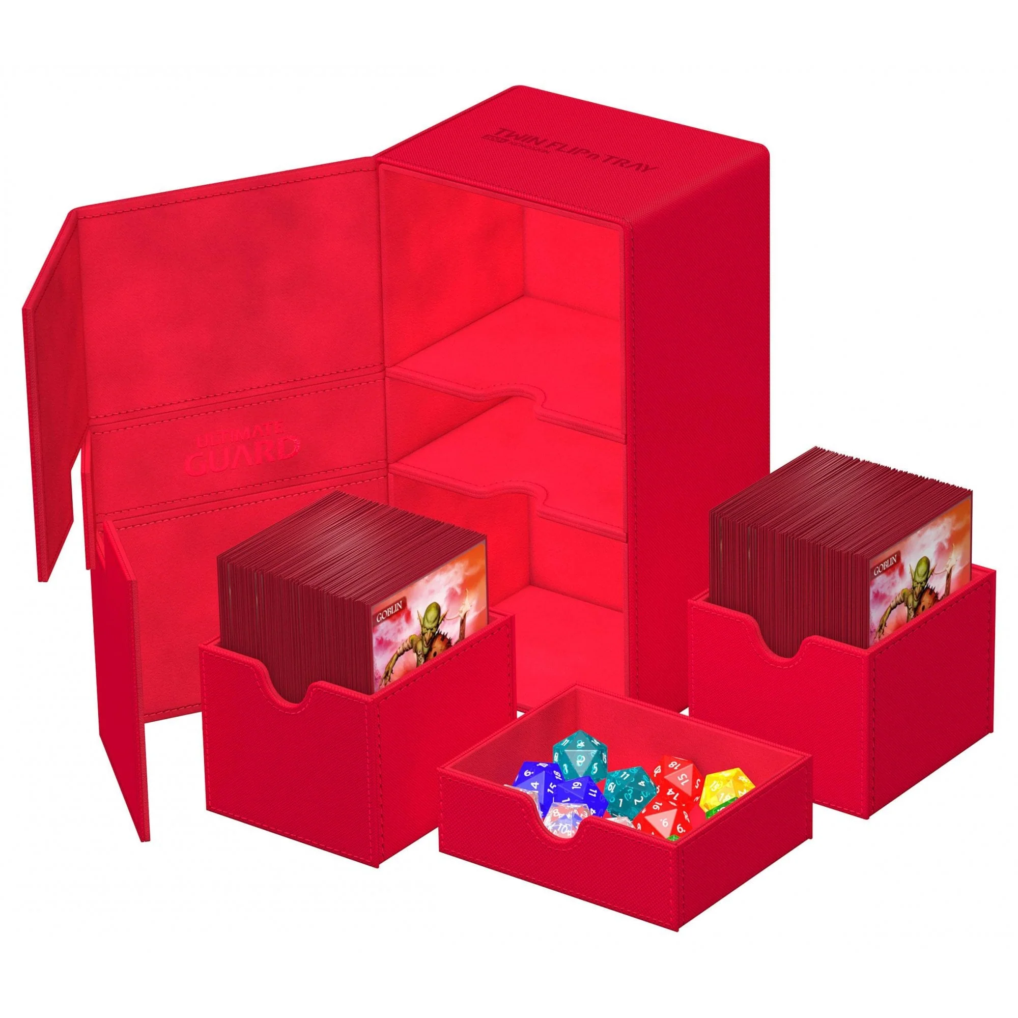 Ultimate Guard Twin Flip`n`Tray 200+ XenoSkin Monocolor Red - Image 3