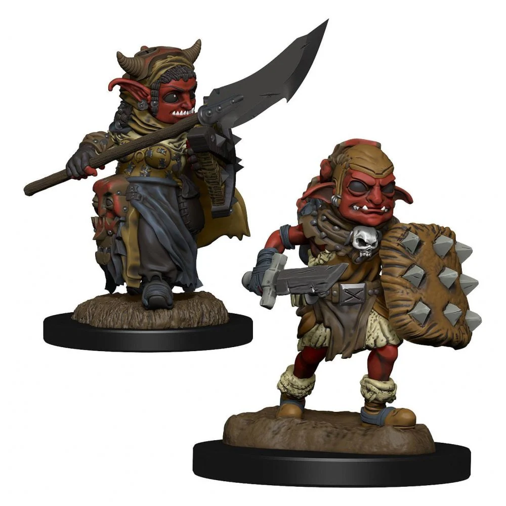 WizKids Wardlings Miniatures Goblin (Female) & Goblin (Male)