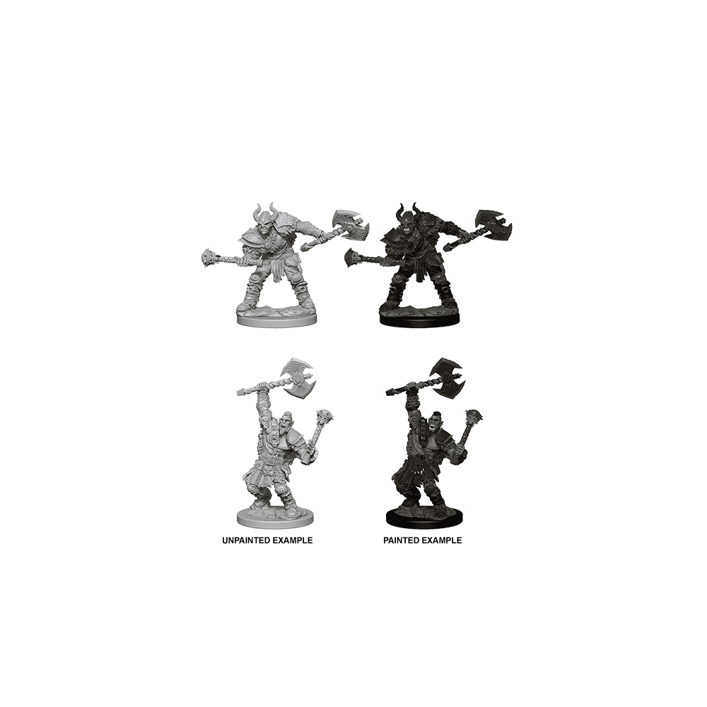 Half-Orc Male Barbarian: Pathfinder Deep Cuts Unpainted Miniatures