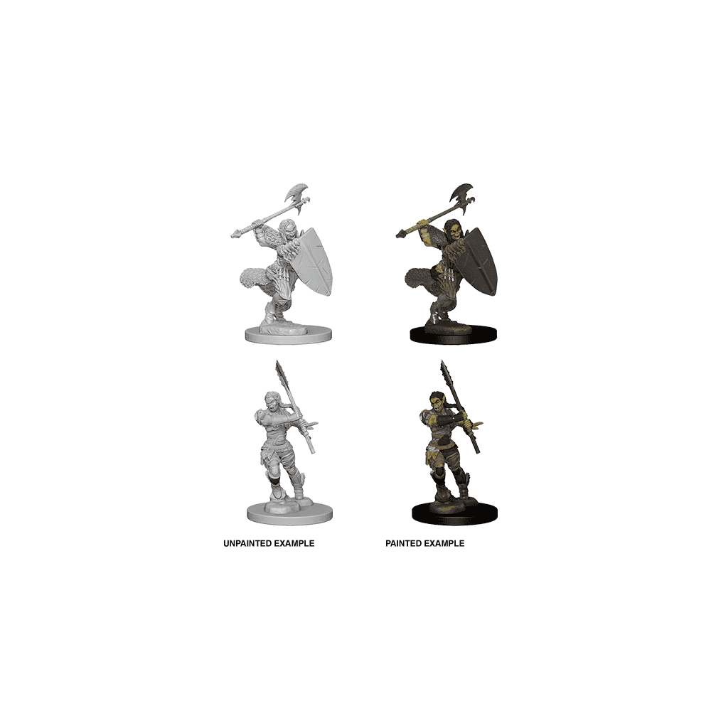 Half-Orc Female Barbarian: Pathfinder Deep Cuts Unpainted Miniatures