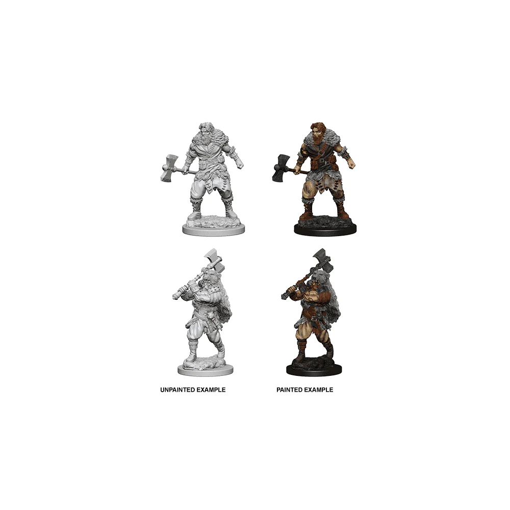 Human Male Barbarian: D&D Nolzur’s Marvelous Unpainted Miniatures
