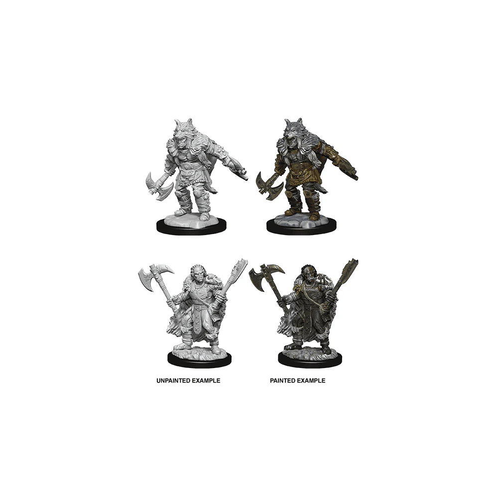 Male Half-Orc Barbarian: D&D Nolzur's Marvelous Unpainted Miniatures (W9)