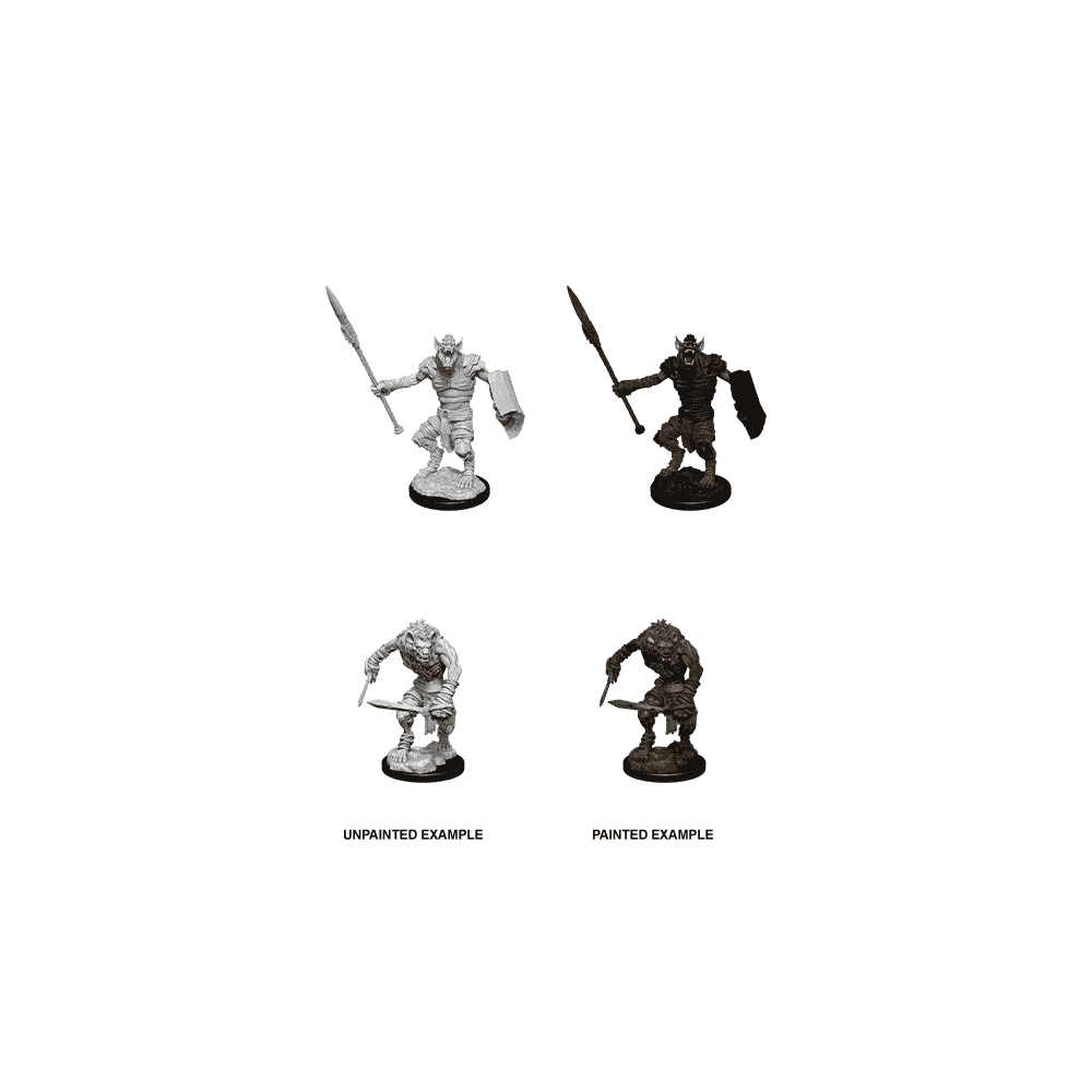 Gnoll & Gnoll Flesh Gnawer: D&D Nolzur's Marvelous Unpainted Miniatures (W12)